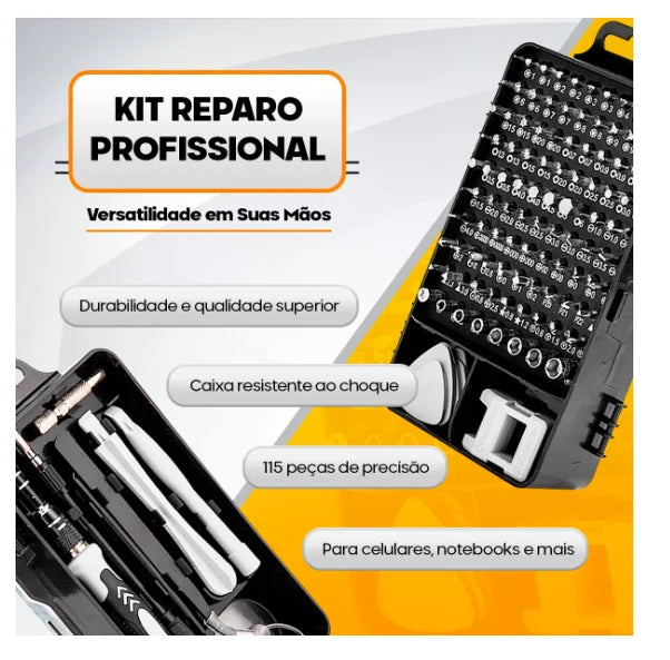 Kit ferramentas multiuso profissional 115 peças - Arveth shop