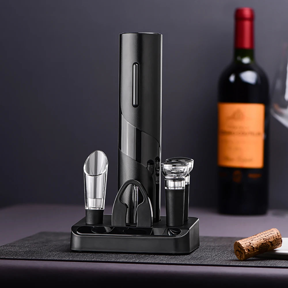 Kit Abridor de Vinho Elétrico Recarregável – Completo para Cozinha e Bar - Arveth Shop