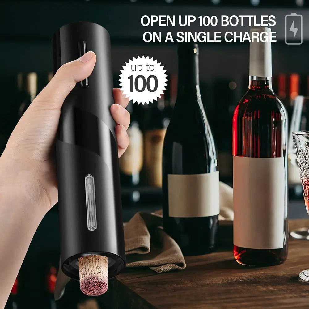 Kit Abridor de Vinho Elétrico Recarregável – Completo para Cozinha e Bar - Arveth Shop